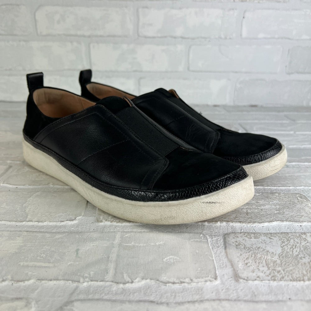 Vionic Zinah Slip On Sneakers Shoes Womens 9.5 Black Nubuck Leather Comfort 40.5 - Picture 13 of 13